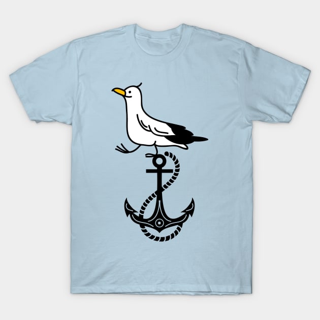 Anchor and seagull T-Shirt by spontania